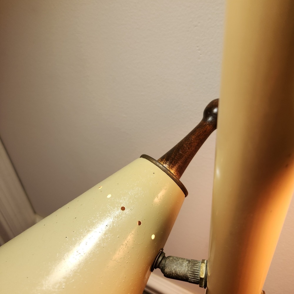 Vintage Mid Century Modern 3 Light Cone Shade Floor Lamp Atomic Retro MCM - Picture 12 of 14